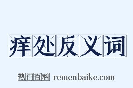 痒处反义词是什么意思的图片